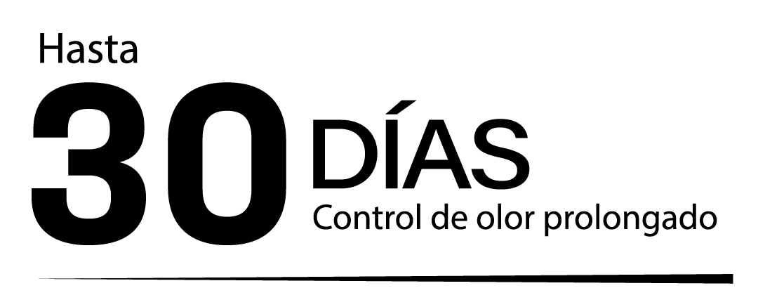 Hasta 30 días de control de olor